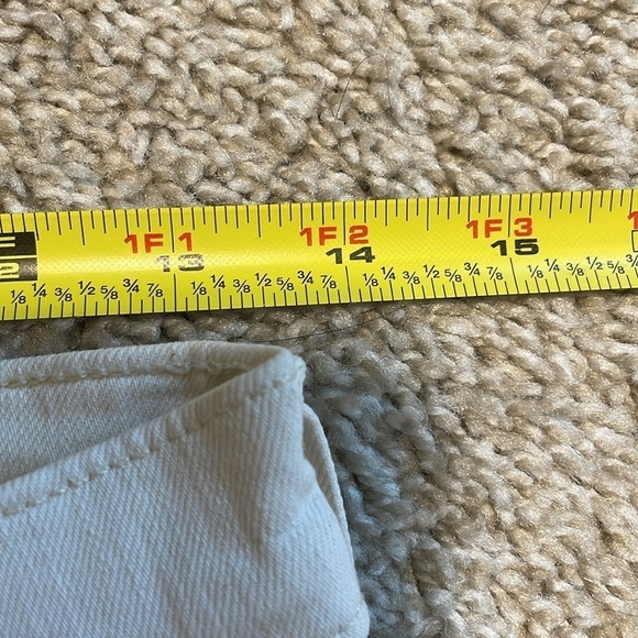 J.Crew Women’s Denim Short Size 26 Mid Rise White Stretch High Waist Floral - Picture 10 of 12